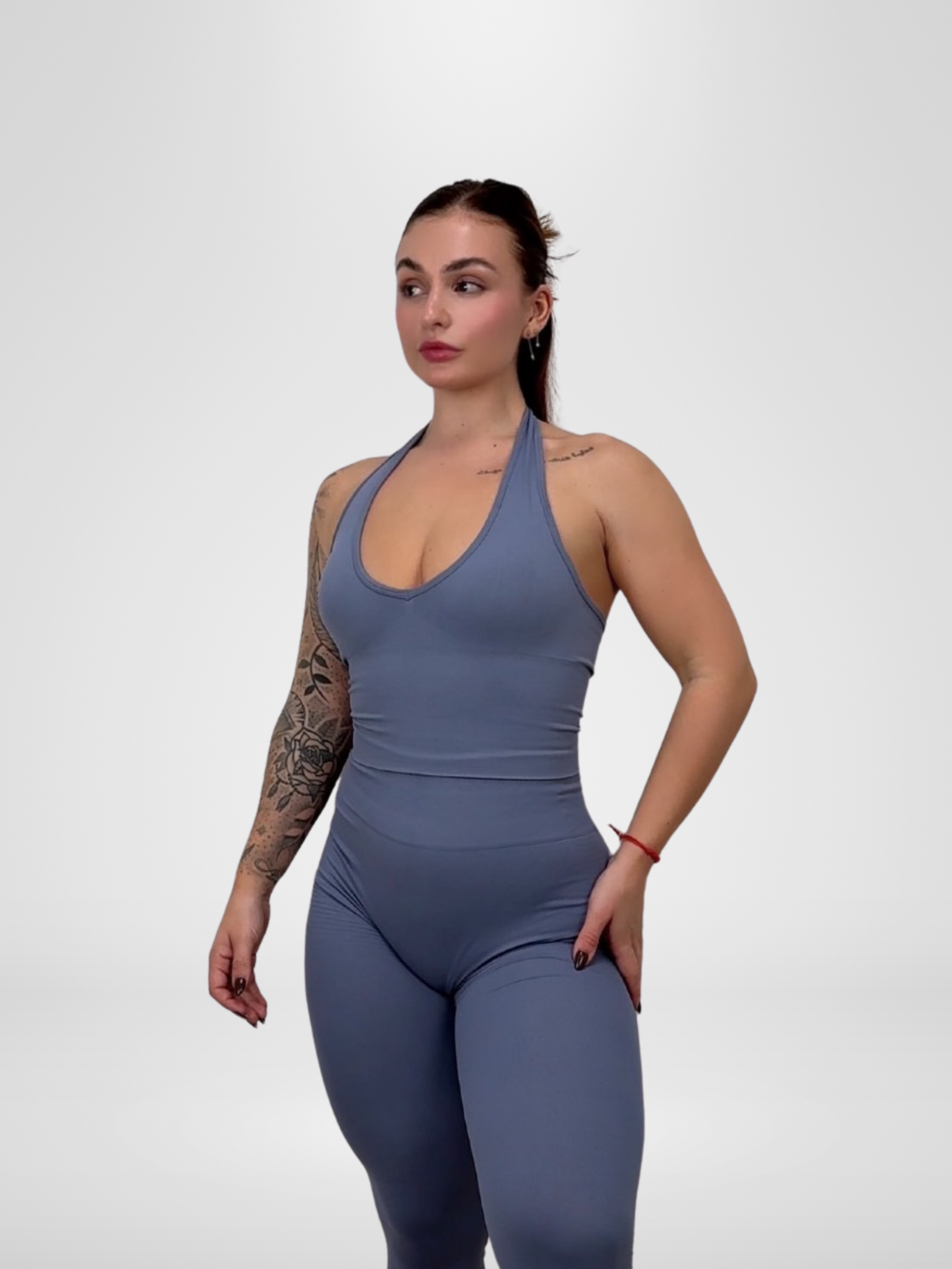 Sculpt Seamless Halter Top - Steel