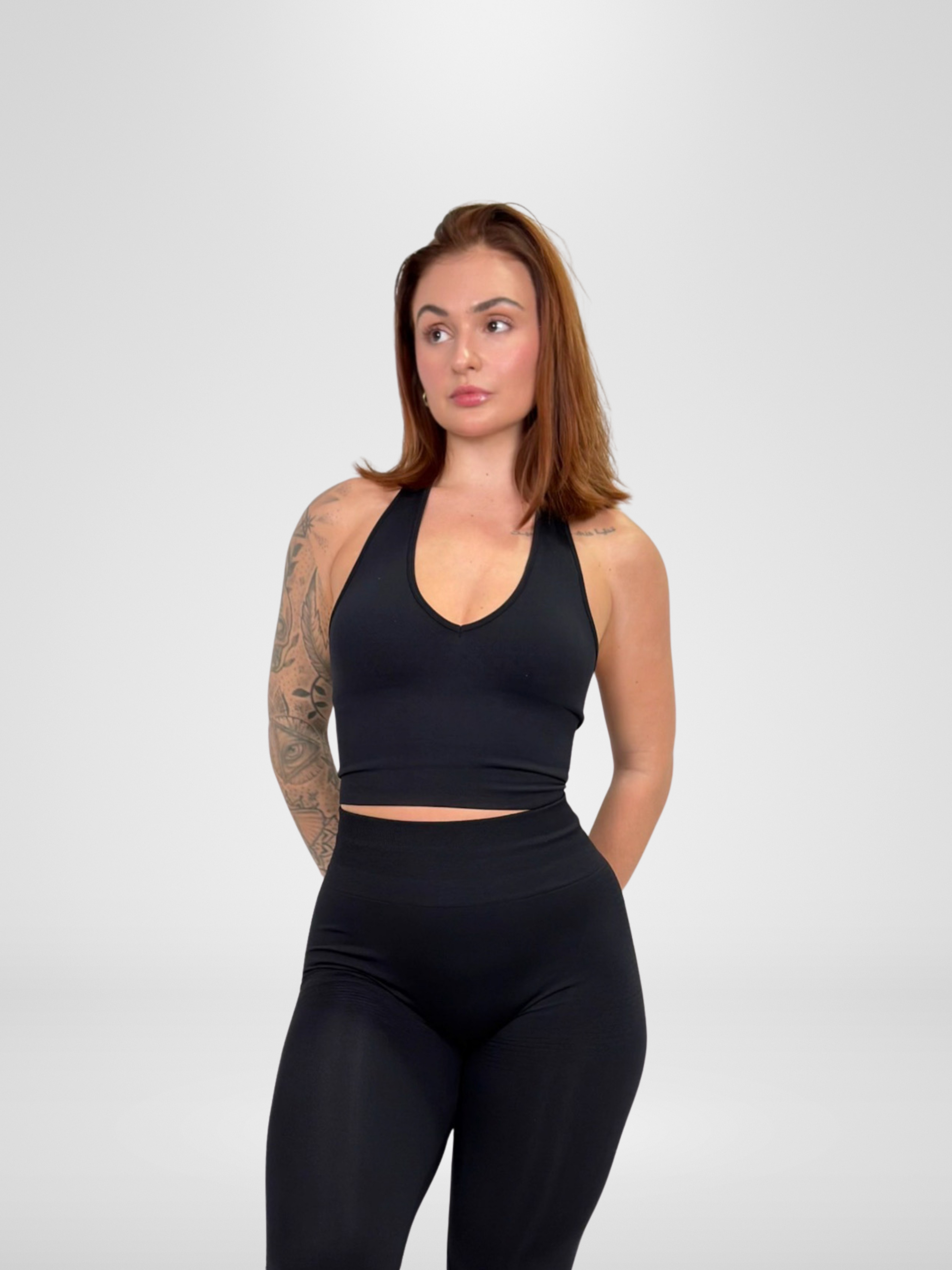 Sculpt Seamless Halter Top - Onyx