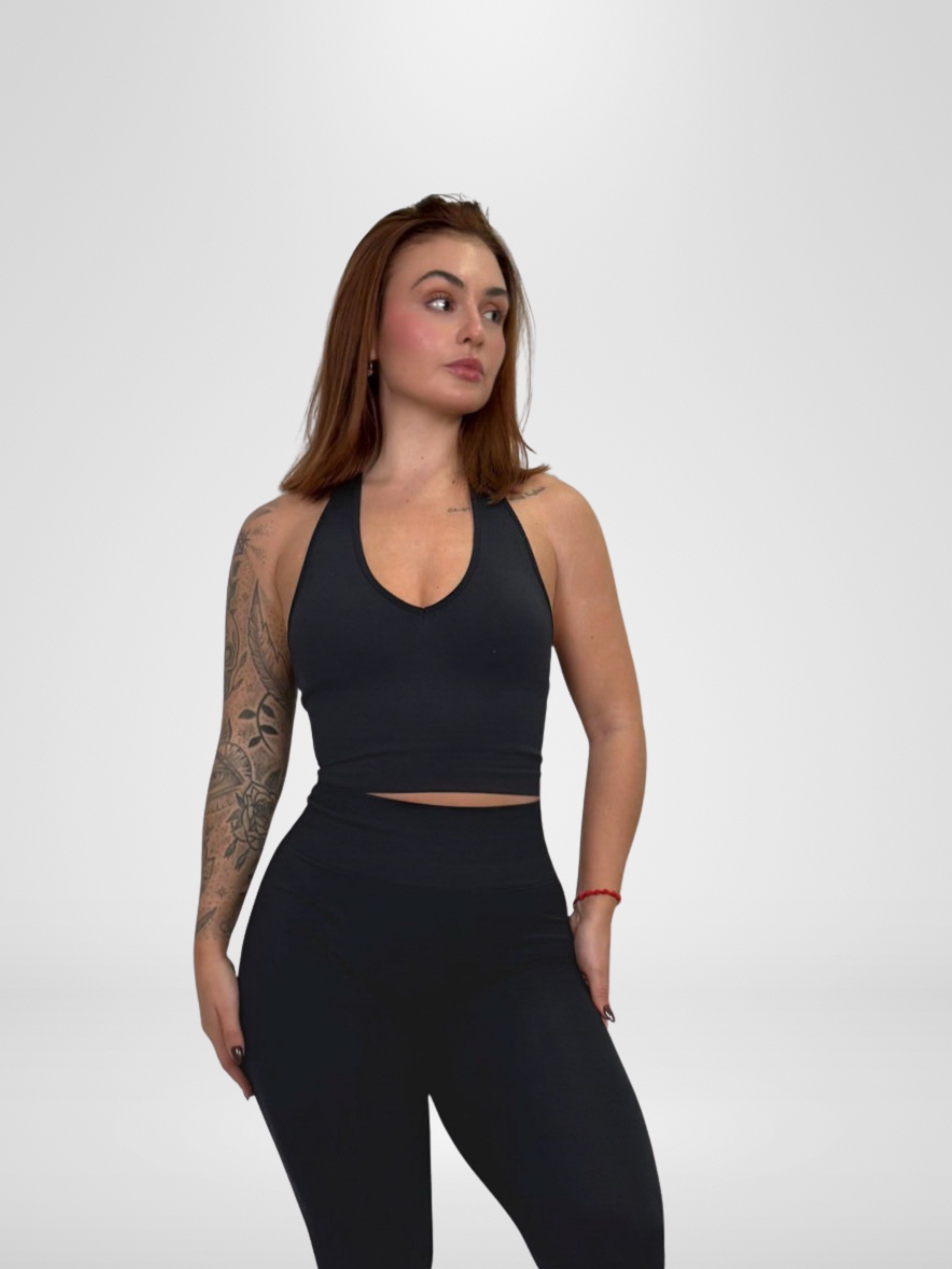 Sculpt Seamless Halter Top - Onyx