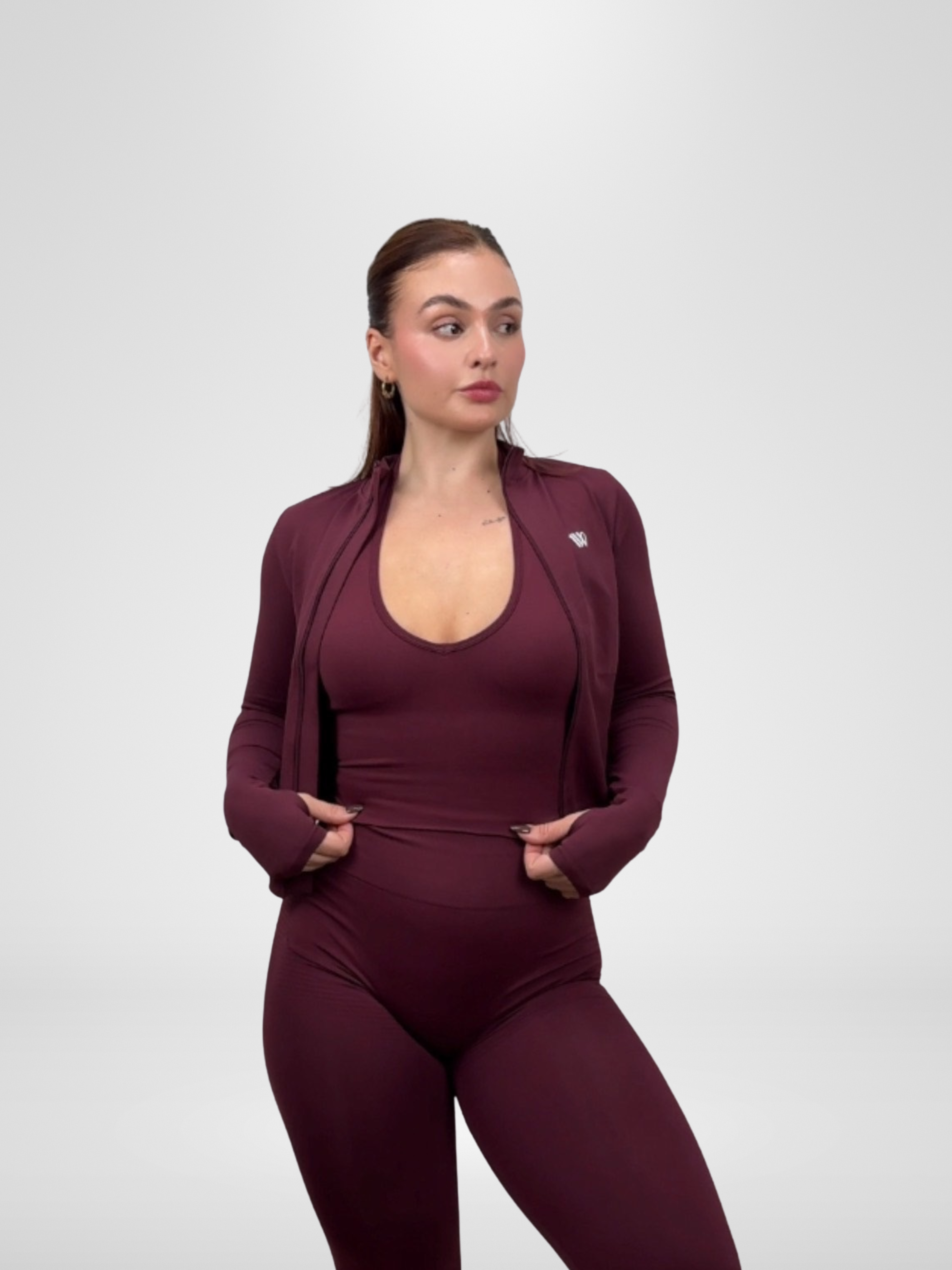 Scrunch Seamless Jacket - Noir Plum