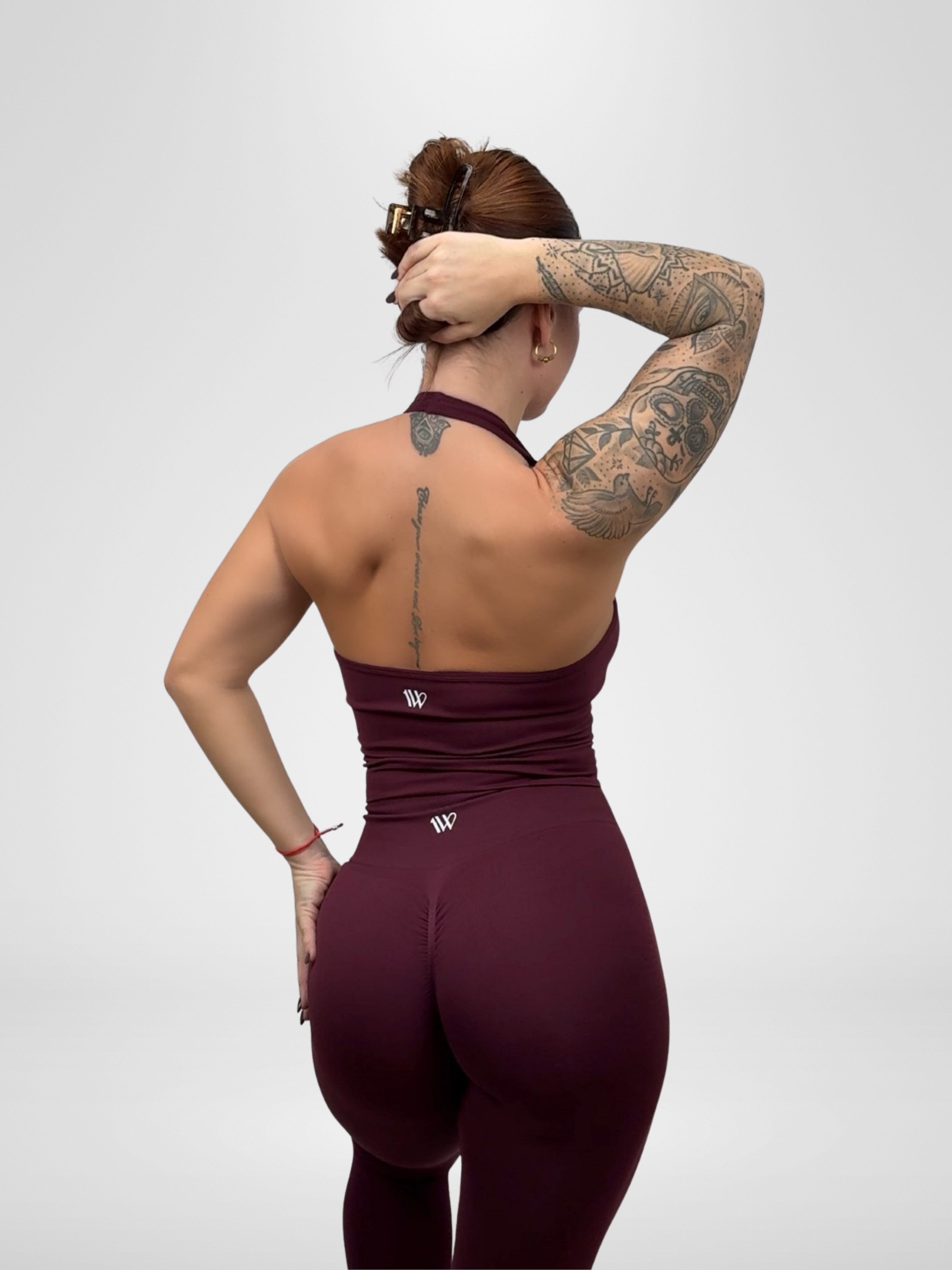 Sculpt Seamless Halter Top - Noir Plum