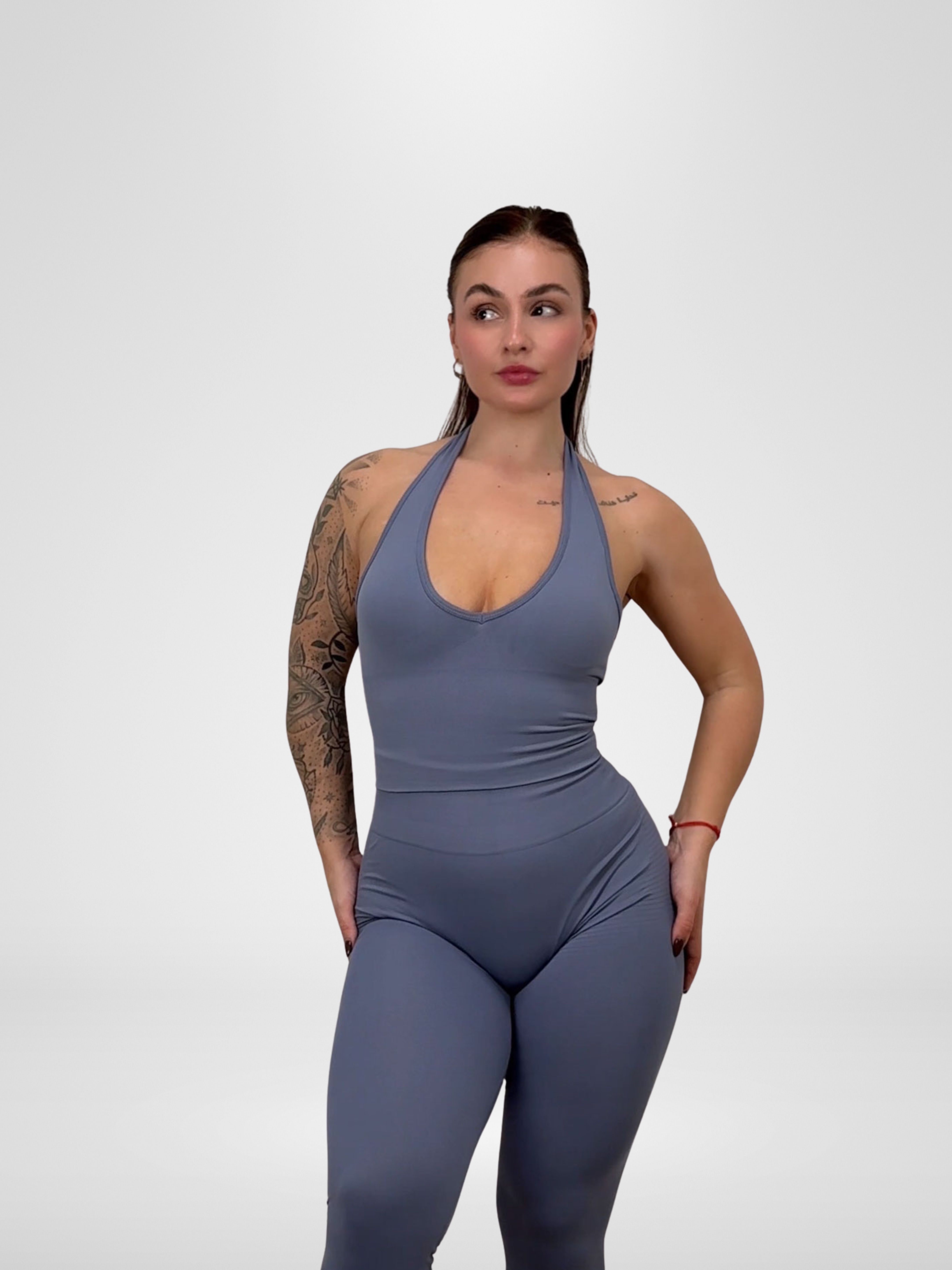 Sculpt Seamless Halter Top - Steel